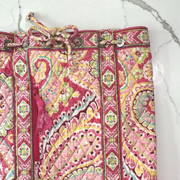 Vera Bradley | Capri Melon Quilted Backpack Knapsack Cinch Tote Bag Retired - Picture 7 of 12